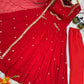 Designer Red Heavy Faux Georgette Gown Set with 5mm Sequence Embroidery & Dupatta