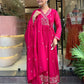 Designer Roman Silk Embroidered Gown Set with Dupatta – Ready to Wear