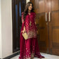 Designer Roman Silk Palazzo Suit with Embroidered Dupatta | Fully Stitched