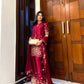 Designer Roman Silk Palazzo Suit with Embroidered Dupatta | Fully Stitched