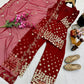 Designer Roman Silk Palazzo Suit with Embroidered Dupatta | Fully Stitched