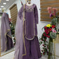 Designer Roman Simar Silk Sharara Suit with Sequin Embroidery & Organza Dupatta