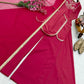 Designer Roman Simar Silk Sharara Suit with Sequin Embroidery & Organza Dupatta