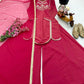 Designer Roman Simar Silk Sharara Suit with Sequin Embroidery & Organza Dupatta