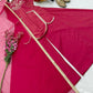 Designer Roman Simar Silk Sharara Suit with Sequin Embroidery & Organza Dupatta