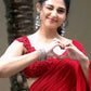 Designer Ruffle Faux Georgette Saree for Party and Wedding Wear