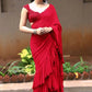 Designer Ruffle Faux Georgette Saree for Party and Wedding Wear