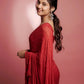 Designer Ruffle Faux Georgette Saree for Party and Wedding Wear