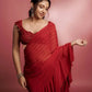 Designer Ruffle Faux Georgette Saree for Party and Wedding Wear