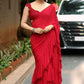 Designer Ruffle Faux Georgette Saree for Party and Wedding Wear