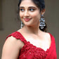 Designer Ruffle Faux Georgette Saree for Party and Wedding Wear