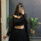 Designer Ruffle Style Georgette Lehenga Set for Wedding and Party Wear