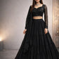 Designer Ruffle Style Georgette Lehenga Set for Wedding and Party Wear