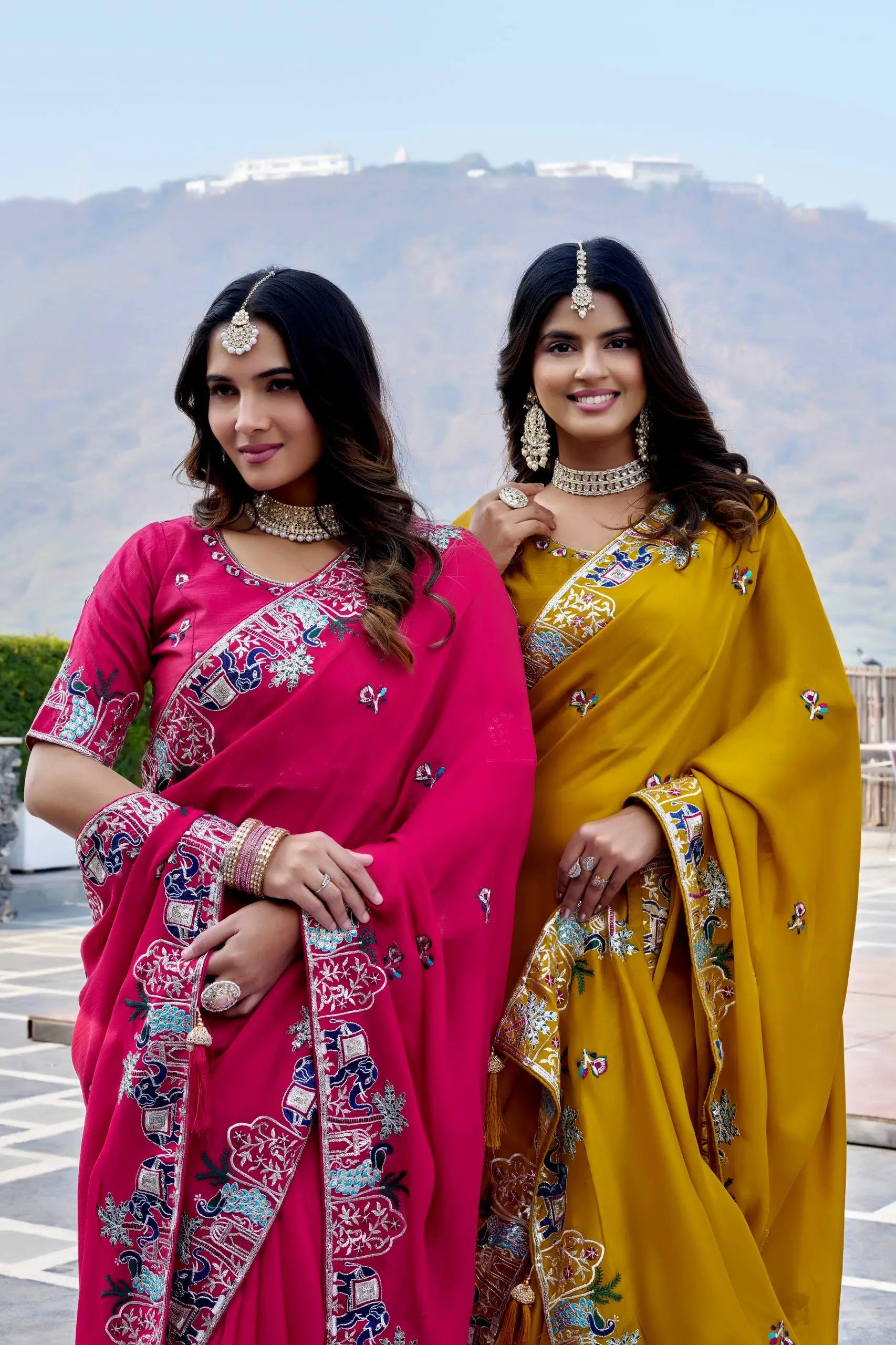 Designer Satin Chiffon Festival Wedding Saree for Special Occasions