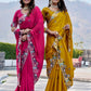 Designer Satin Chiffon Festival Wedding Saree for Special Occasions