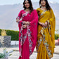 Designer Satin Chiffon Festival Wedding Saree for Special Occasions