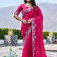 Designer Satin Chiffon Festival Wedding Saree for Special Occasions