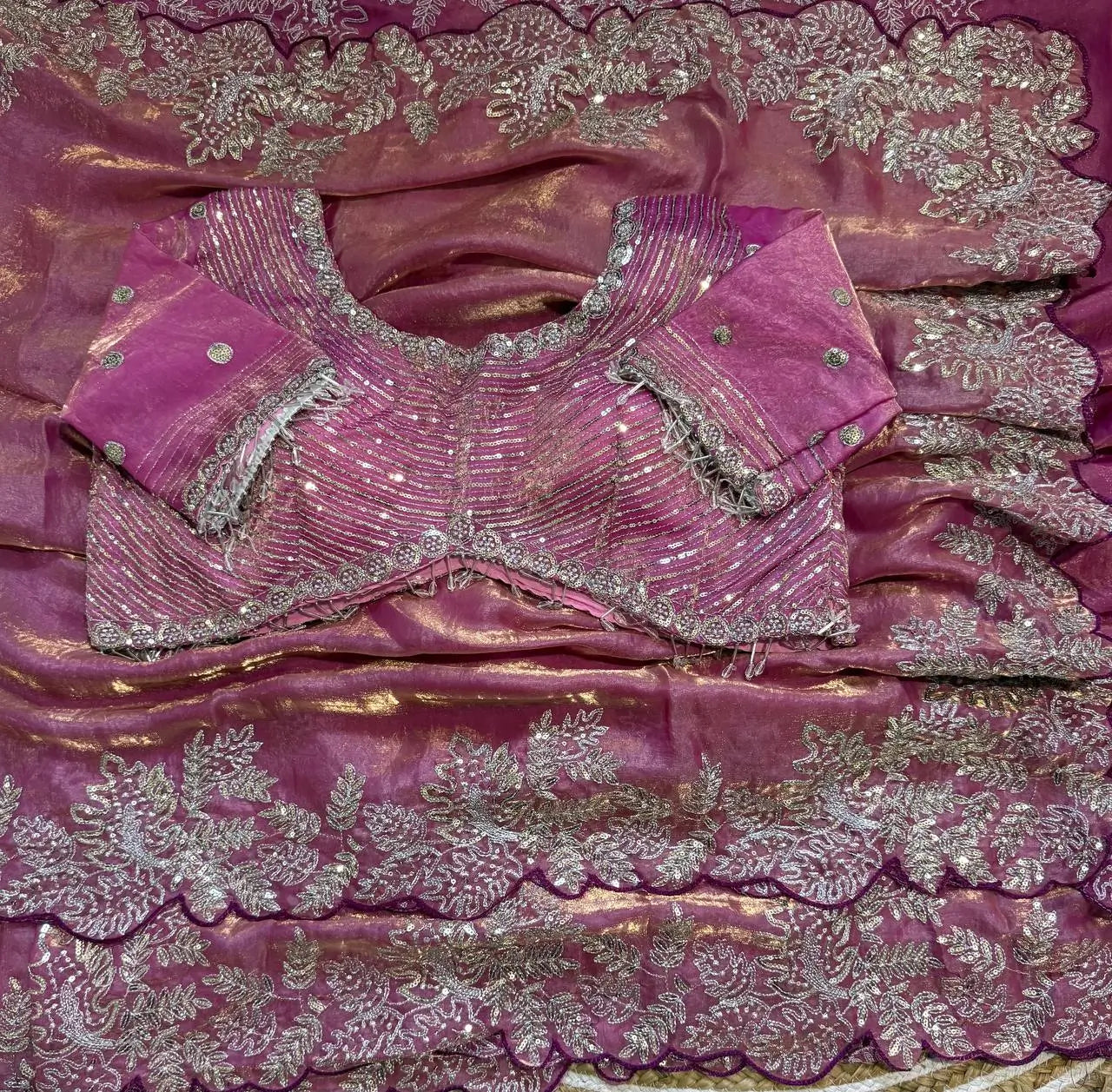 Designer Satin Silk Saree with Embroidery for Festive and Wedding Wear