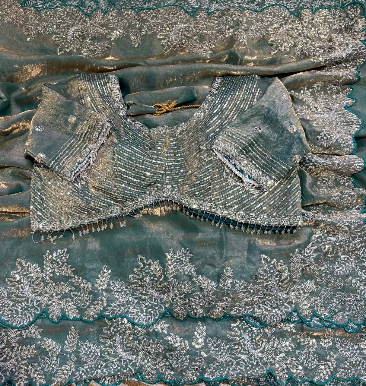 Designer Satin Silk Saree with Embroidery for Festive and Wedding Wear