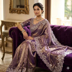 Designer Satin Silk Saree with Embroidery for Festive and Wedding Wear