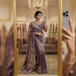 Designer Satin Silk Saree with Embroidery for Festive and Wedding Wear