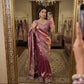 Designer Satin Silk Saree with Embroidery for Festive and Wedding Wear