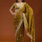Designer Sequin Zari Embroidered Chiffon Saree