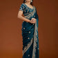 Designer Sequin Zari Embroidered Chiffon Saree