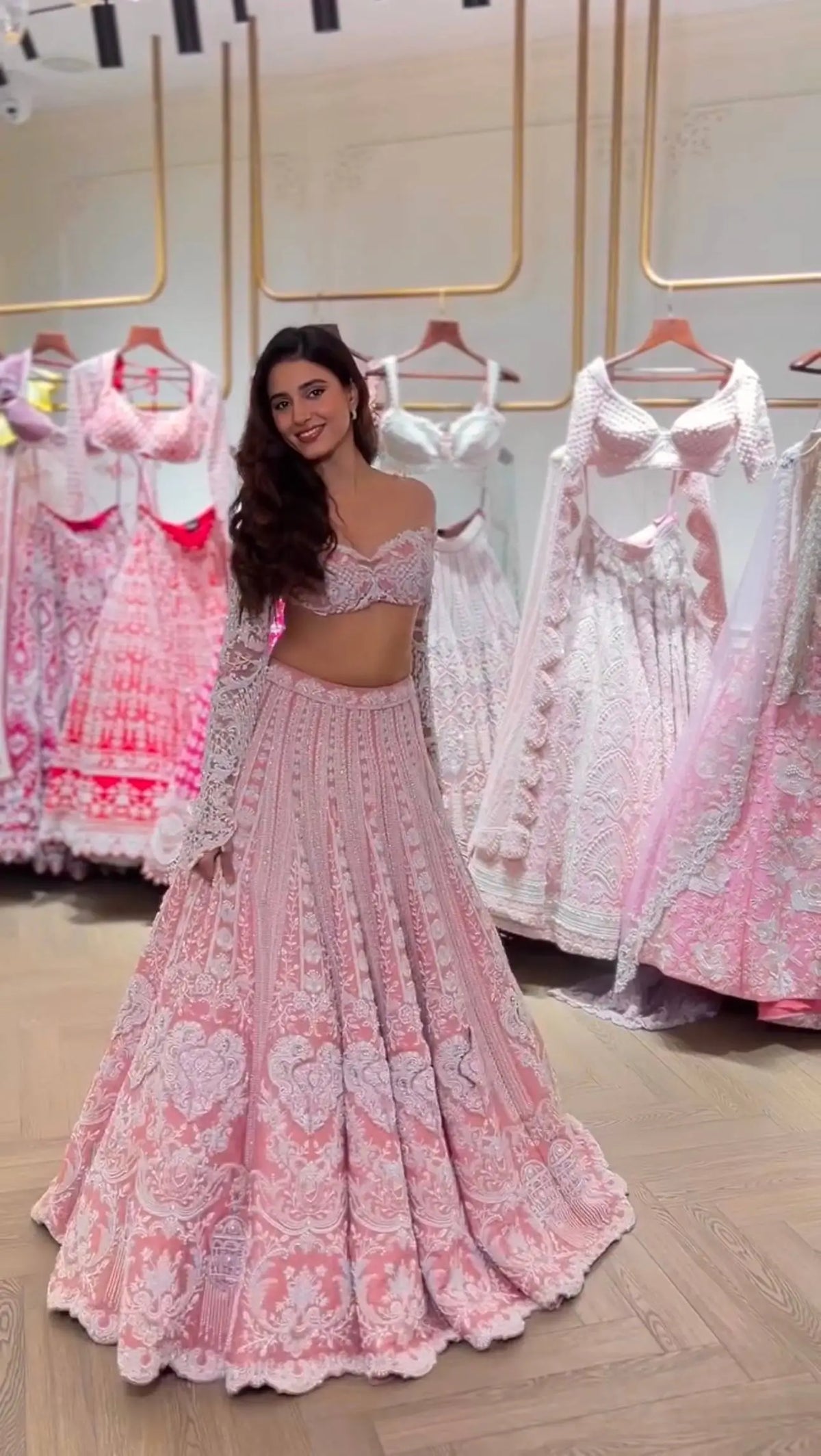 Designer Sequins Lehenga Choli for Wedding and Reception Occasions
