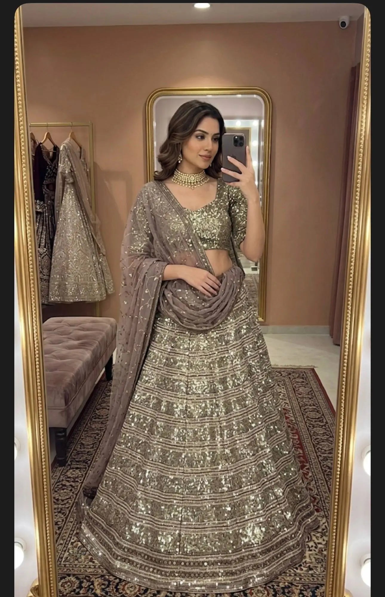 Designer Sequins Zari Lehenga Set for Wedding and Festive Wear