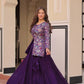 Designer Simmer Vichitra Lehenga with Jacquard Blouse | Full-Stitched Party & Wedding Wear – Purple & Maroon