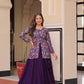 Designer Simmer Vichitra Lehenga with Jacquard Blouse | Full-Stitched Party & Wedding Wear – Purple & Maroon