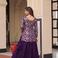 Designer Simmer Vichitra Lehenga with Jacquard Blouse | Full-Stitched Party & Wedding Wear – Purple & Maroon