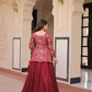 Designer Simmer Vichitra Lehenga with Jacquard Blouse | Full-Stitched Party & Wedding Wear – Purple & Maroon