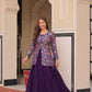 Designer Simmer Vichitra Lehenga with Jacquard Blouse | Full-Stitched Party & Wedding Wear – Purple & Maroon