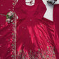 Designer Tabby Organza Embroidered Anarkali Suit with Dupatta