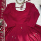 Designer Tabby Organza Embroidered Anarkali Suit with Dupatta