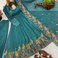 Designer Tabby Organza Embroidered Anarkali Suit with Dupatta