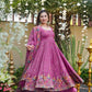 Designer Tabby Organza Embroidered Anarkali Suit with Dupatta