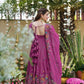 Designer Tabby Organza Embroidered Anarkali Suit with Dupatta