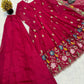 Designer Tabby Organza Embroidered Anarkali Suit with Dupatta