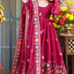 Designer Tabby Organza Embroidered Anarkali Suit with Dupatta