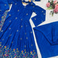 Designer Tabby Organza Embroidered Anarkali Suit with Dupatta