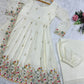 Designer Tabby Organza Embroidered Anarkali Suit with Dupatta
