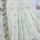 Designer Tabby Organza Embroidered Anarkali Suit with Dupatta