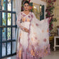 Designer Tabby Organza Embroidered Gown Set with Dupatta