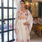 Designer Tabby Organza Embroidered Gown Set with Dupatta