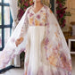 Designer Tabby Organza Embroidered Gown Set with Dupatta