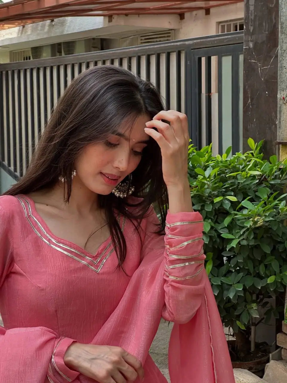 Designer Tabby Organza Sharara Suit Set with Dupatta