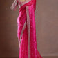 Designer Tibby Silk Saree with Sequin and Thread Work
